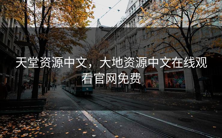 天堂资源中文，大地资源中文在线观看官网免费