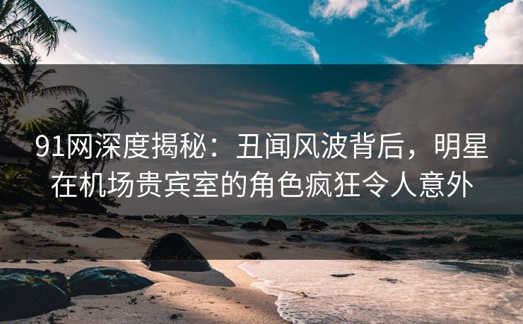 91网深度揭秘：丑闻风波背后，明星在机场贵宾室的角色疯狂令人意外